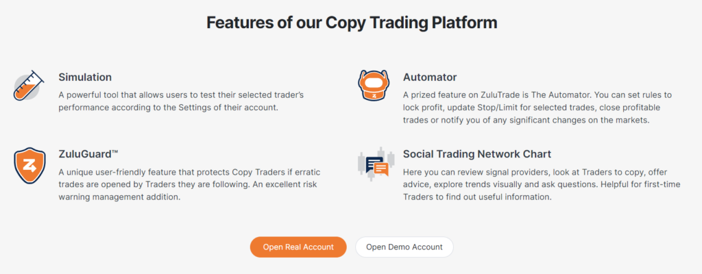 ZuluTrade social trading features