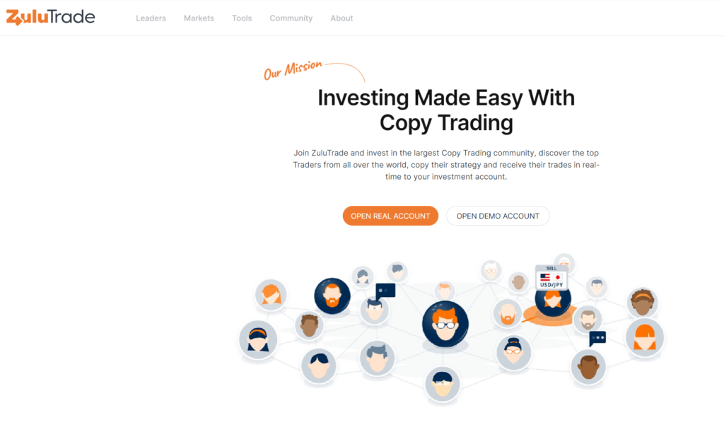 ZuluTrade copy trading website